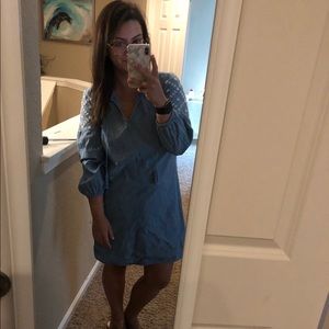3/4 Sleeve Denim Dress
